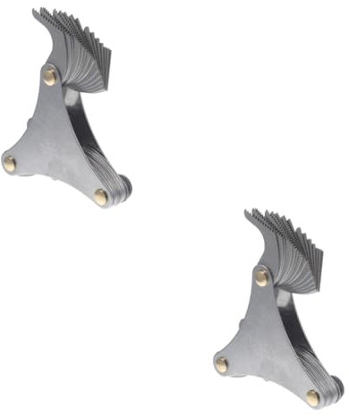 Alipis 2Pcs Jauge De Filetage Boulon Machiniste Outil De Mesure Pied À Coulisse Pour Le Travail Du Bois Jauge De De Filetage Métrique Jauge De Contrôle De Filetage Jauge De Mesure De