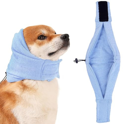 Smaoqingji Lärmschutz Hunde Ohrenschützer Haustier Ohrenverband - 1 Stück, Blau, Gehörschutz für Hund Hundhoodie, Geeignet für Hunde Aller Rassen, Schafft Eine Sicherere Umgebung Empfindliche
