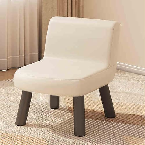 Leder-Pouffe Fußhocker, dick gepolsterter Sattelsitz, Ottomane, Wechselhocker, Schminkstuhl für Wohnzimmer und Eingangsbereich