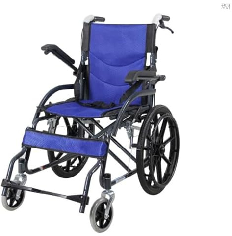 Sedia a rotelle,Carrozzina Pieghevole, Sedia a rotelle Pieghevole in Acciaio for Il Trasporto Domestico, Doppi Freni a Mano, corrimano, Sedia a rotelle da Viaggio for Adulti(B)