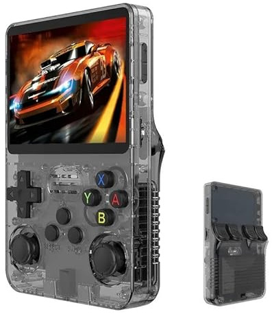 Console di gioco portatile retrò, R36S, display IPS da 3,5 pollici, scheda TF da 64/128 GB, oltre 20.000 giochi, con sistema Linux open source