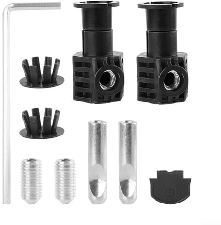 QuivyLivy Kit di fissaggio WC a parete, viti e bulloni per l'installazione sicura del WC, accessori per montaggio a parete in nylon e metallo, adatto per WC robusto