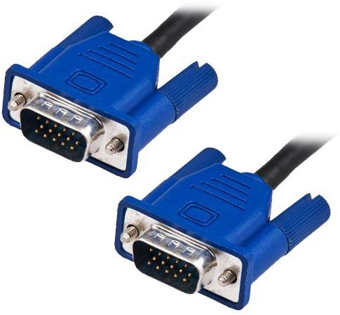 Importer520 HD15 Male to Male VGA Video Cable for TV Computer Monitor (5Ft, Blue Connector)