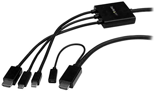StarTech.com Cable Conversor Adaptador USB-C, HDMI o Mini DisplayPort a HDMI - 2 metros - Cable USB Type-C, Negro