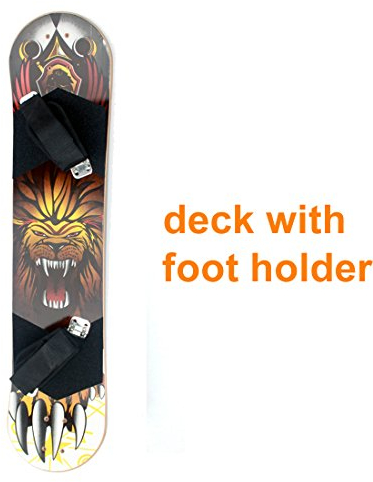 9 x 37 Mountain Skateboard Deck 10 Schicht Offroad Bambus Deck Longboard Board mit Fußhalter Erwachsenen Skateboard ohne LKW (Deck with Holder)