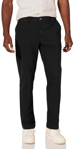 Amazon Essentials Men's Slim-Fit Casual Stretch Khaki, Black, 34W x 32L