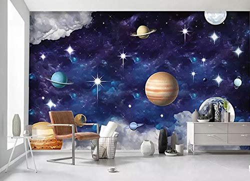 3D Stereo Raum Stern Dekoration Hintergrundbild Kinder Schlafzimmer Thema Raumtapete KTV Deckenverkleidung, 430 × 280 cm