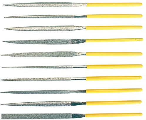 Diamant-Nadelfeilen-Set 10-tlg, für Stahl, Glas, Keramik uvm, 140mm