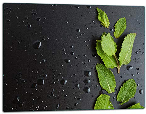 TMK ArtDeko – Schneidebrett Glas – Glasschneidebrett für die Küche 52x40 cm – Robust, Hygienisch & Rutschfest – Glas Schneidebrett – Zusätzliche Arbeitsfläche – Vielseitige Nutzung