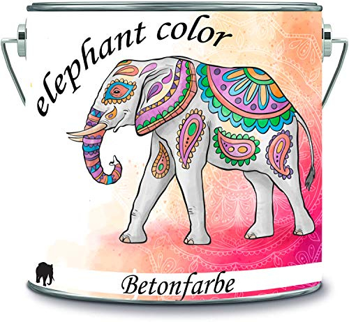 elephant color Betonfarbe Garagenfarbe Bodenfarbe Bodenbeschichtung für Innen Fliesenlack Industrieboden Kellerfarbe Wohnraum Gießharz Epoxidharz (Beige Ral 1001, 10 kg)