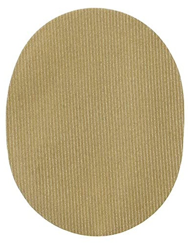 Mono-Quick 10370 2er Kordflicken, Applikation, Bügelbild Patch Kord Flicken Oval (10367 - helles beige)