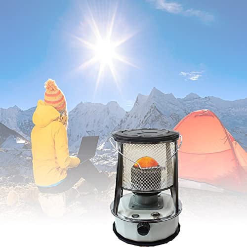 STCK Kerosinölheizung Tragbarer, Kerosinofen Camping, 2600W Petroleumofen für Innenräume, Effizienter Campingkocher Zum Heizen für Im Freien, Picknick (Farbe : Weiß)