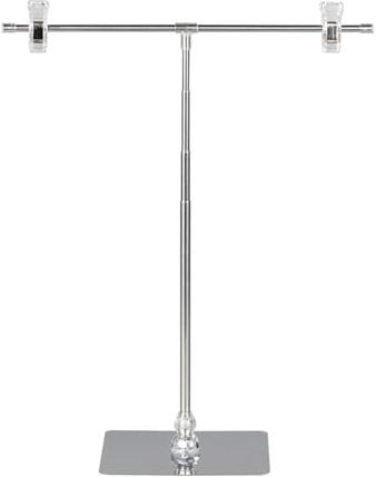 Baoblaze T-Schild, verstellbarer Plakatständer mit Clip, Edelstahl-Display-Banner-Ständerhalter, bodenstehender Schilderständer für Marktgeschäfte