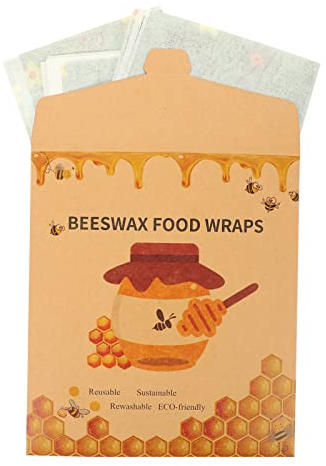 DOITOOL 3pcs Household Beewax Wraps Fresh-Keeping Bowl Covers Food Beewax Wraps for Butter Sandwich Packaging Kitchen Use