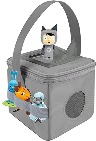 Annmore Tasche Nur für Toniebox 1, mit Knopfschutzhülle, Grau | Platz für 5–6 Hörfiguren