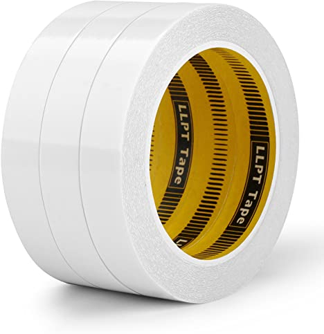 LLPT Cinta Adhesiva de Doble Cara 19mm x 15m 3 Rollos Viscoso Translúcido Ultra Delgado Papel Rasgado a Mano para Bricolaje Artesanal Scrapbooking Hecho a Mano (SPD1915CR03)