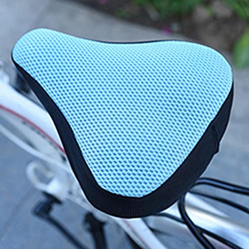 SPYMINNPOO Funda para sillín de bicicleta, funda de asiento acolchada transpirable, funda de asiento cómoda para accesorios de bicicleta ( Claro)