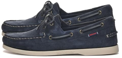 Sebago Zapato de barco Portland Flesh out Azul Marino de ante - 781111W 908 - Talla 38, Euro Azul Marina, 38 EU