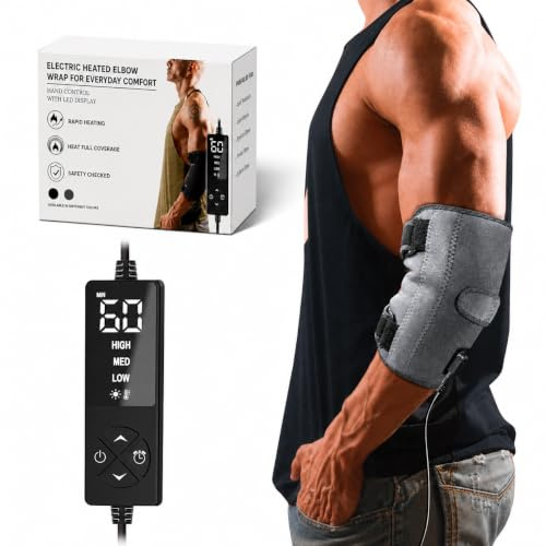 CREATRILL Elbow Heating Pad, Arm Heating Pad, Heated Elbow Brace Sleeve