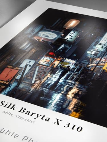 Hahnemühle Photo Silk Baryta X, zellulosebasiertes Inkjet-Papier mit 310 g/m², seidenmatt, weiß (17“ x 15 m)