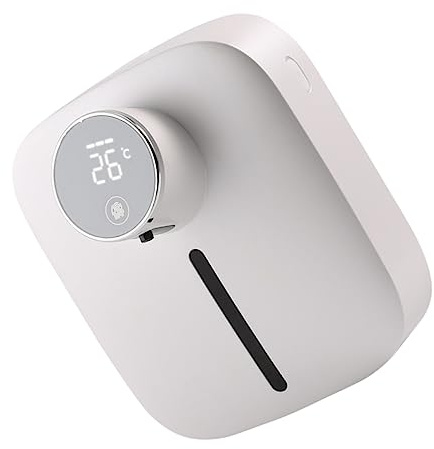 HOMSFOU Automatischer Seifenspender Kleiner Seifenspender Wiederaufladbarer Wandmontierter Schaumspender Schaumseife Berührungslos Wandseifenspender USB X101 Weiß Abs