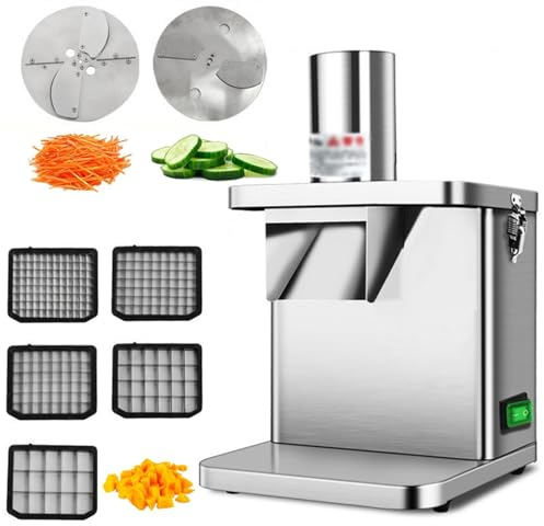 PTATT 3 en 1 Râpe a Légumes Électrique, Coupe Légumes Électrique de 250W, Trancheuse Électrique, Râpe Carottes Electrique AVCE 5 Accessoires Gratuits, pour Carottes, Pommes de Terre, Concombres