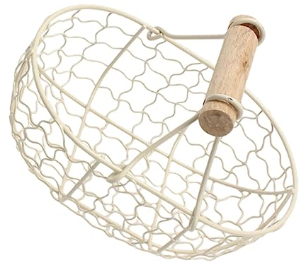 RORPOIR Kreativer Beige Eisen Aufbewahrungskorb für Obst, Gemüse