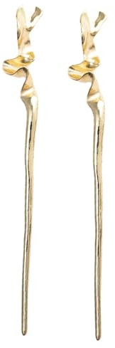 MAGICLULU 2 pcs Metal Hair Sticks Chinese Hair Pin for Women Chopsticks for Buns Geometric Mirror Irregular Jewelry Styling Accessories for Weddings Banquets Cosplay Parties