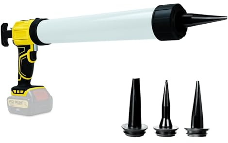 Cordless Caulking Gun Sausage Cartridge for De-walt 20V Li-ion Battery,20oz/600ml,Anti-Dripping,4 Adjustable Speeds,Powerful Electric Caulking Gun Tools,for Filling,Sealing(Battery Not Include)