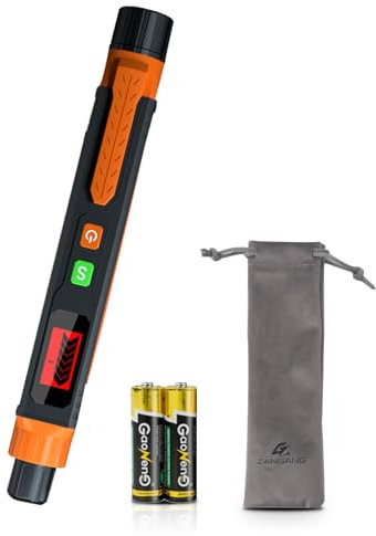 Detector de fugas de gas natural, portátil con alarma audible y visual, para gas combustible como metano, propano con 2 baterías y bolsa de transporte