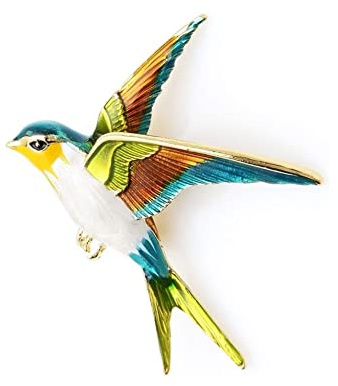 JCAKES Broche Broche Hirondelle Volante for Femmes, Broche Oiseau Animal, Cadeau Vetement