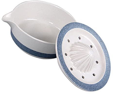 OFFSCH Presse-agrumes Manuel Presse-citron Petit Bol En Céramique Motif Flocon De Neige, Outil Cuisine Domestique Pour Jus D’oranges Et Citrons, Accessoire Pratique Pour Usage Quotidien