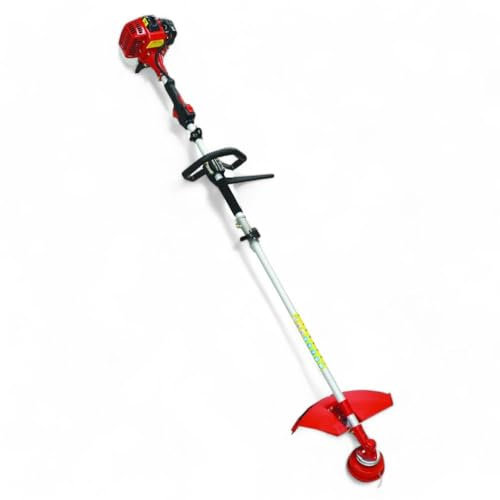 Briconess.com Decespugliatore Multifunzione a Scoppio 33 CC Motore 2 Tempi kw 1.0 con Primer antivibrante Asta sganciabile potatore e tagliasiepi