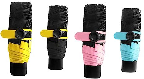 Veemoon Mini Parapluie Pliable de Poche Anti-uv pour Pluie et Vent