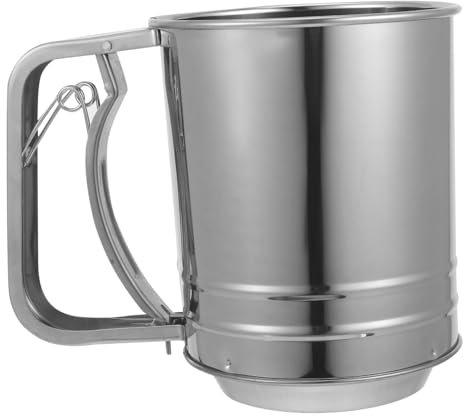 PHENOFICE Handheld Flour Sifter Baking Tool Fine Mesh for Easy Sifting of Flour Cocoa Powder and Sugar for Kitchens Cafes and Home Baking