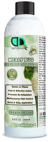 DD Teck 100% Natural Mealy Bug Repellent Spray – Organic Plant Multipurpose Protection for Houseplants, Vegetables & Gardens – Eco-Friendly, Fast-Acting Pest Control (250ml)