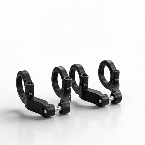 2 Stück Robuste Scheinwerfer-Halterung Ideal Für 22 Und 2 Mm Lenker Für E-Bikes Und Roller, Stoßfänger-ABS-Halterung Wasserdicht Und Rostfrei