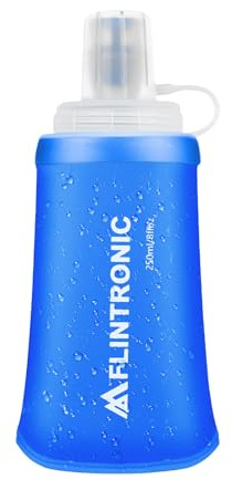 Flintronic Soft Flask, Botella Plegable BPA Free, Válvula de Alto Flujo, Bolsa de Hidratación Deportiva, Botella de Hidratación Running Reutilizable para Correr, Trail Running, Ciclismo y Senderismo