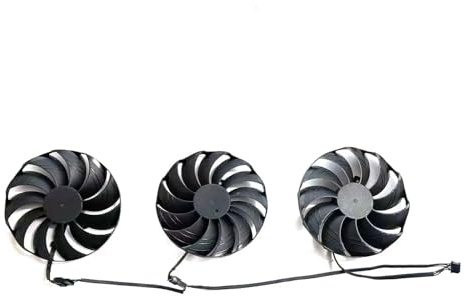 FANFAOZ Ventilateur de Refroidissement 4 Broches 98MM CF1010H12S pour Asrock pour Radeon RX 7800 XT pour Phantom Gaming 16GB OC Ventilateur Carte Graphique(Yellow)