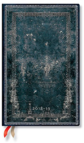 Paperblanks - Faux Leder Mitternachtsstahl - Lehrerkalender 18 Monate 2018 Maxi Wochenüberblick Vertikal - deutschsprachige Ausgabe