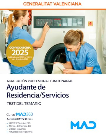 Ayudante de Residencia/Servicios (Agrupación Profesional Funcionarial) de la Generalitat Valenciana Test