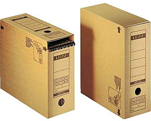 Leitz Premium arkiveringsbox för stora filer eller upphängningsfiler, A4, rymmer upp till 15 upphängningsfiler, brun, 6084000