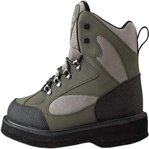 CADDIS Men's Northern Guide Lightweight Taupe and Green Felt Sole Wading Shoe, 11