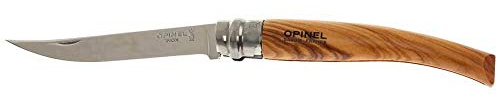 Opinel Messer mit Griff aus Buchenholz, Klingenlänge 10 cm