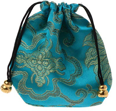 SimpleLife Bolsas de Bolsa de joyería Bolsa de Viaje de Seda Tradicional Bolsas de cordón de Bordado Chino para Embalaje de Regalo de joyería