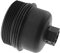 Create idea Bouchon de filtre à huile 3M5Q-6737-AA/1103.L7/1303477 Compatible avec Berlingo C2 C3 C4 C5 C8 MK4 MK7 1007 206 207 307 308 407 Couvercle de filtre à huile moteur de voiture ABS Noir