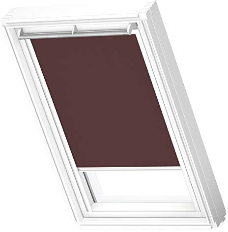 VELUX Verdunkelungsrollo für Dachfenster C06 braun mit weißer Schiene