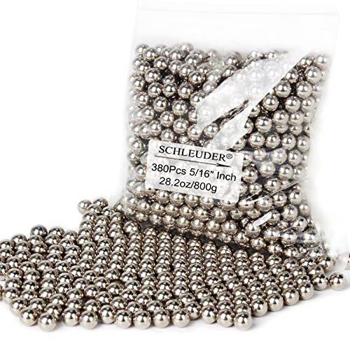 Schleuder Steinschleuder Zwille Kugeln Munition,8mm 382pcs Rostlos Vernickelt Kohlenstoffstahl Slingshot Stahlkugeln für Profi Katapult Jagd