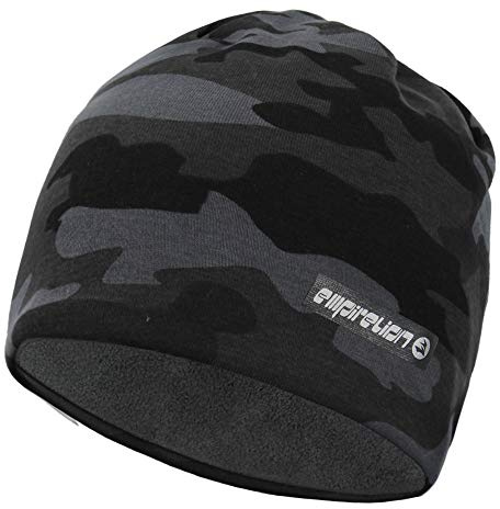 EMPIRELION Softshell Winter Fleece Lined Beanie Hats, 9 Running Skull Cap Thermal Tactical Watch Cap Men Women (1, Camo)