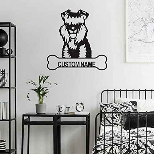 zouwii Benutzerdefinierte Metall Hund Namensschilder Kerry Blue Terrier Hund Gartenkunst Skulptur Garten Ornament Metall Hund Metall Gartenskulptur Metallkunst
